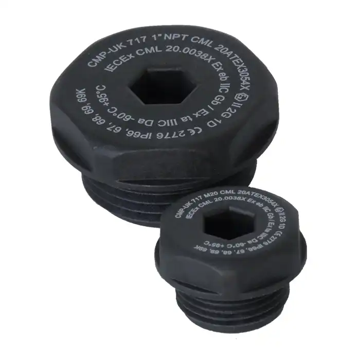 CMP Products – 717e | Nylon Universal Stopper Plug | Conduit Accessory for Explosive Atmosphere | Ex e