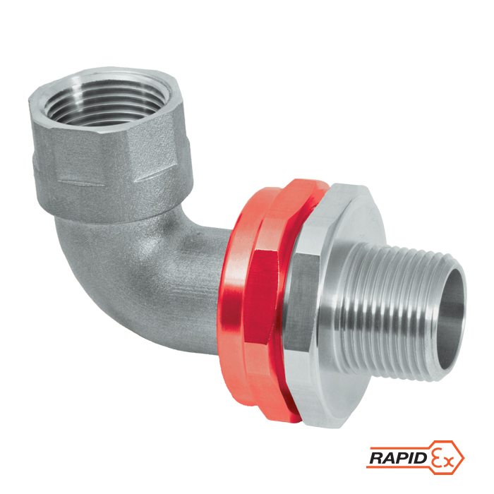CMP Products – PX789REX | 90 Degree RapidEx Barrier Union for Explosive Atmosphere Barrier Cable